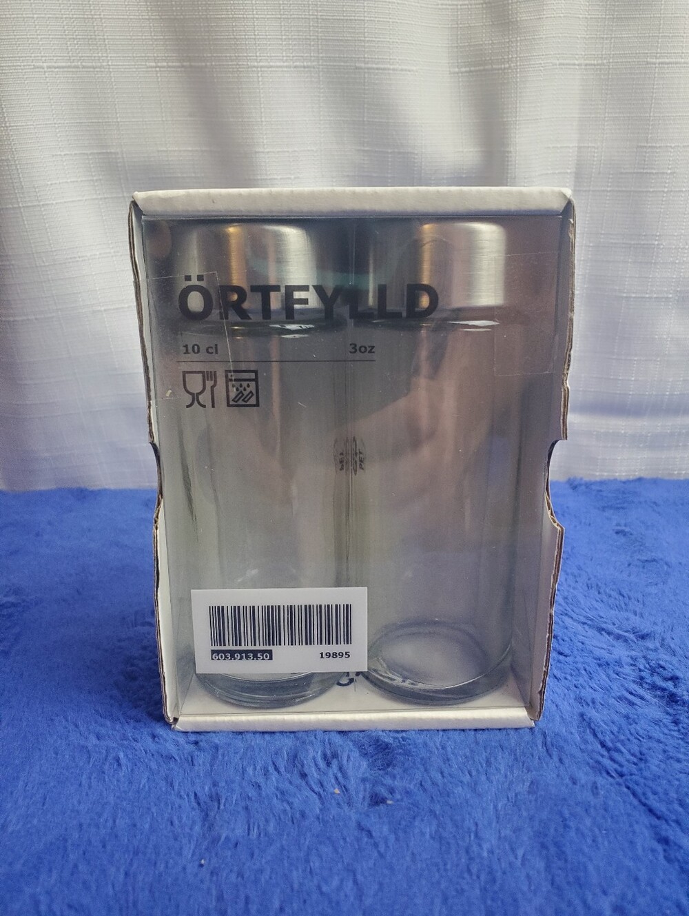 Ikea Ortfylld 2 Spice Jars 10cl 3oz Steel & Glass Örtfylld 4.5" New Sealed
